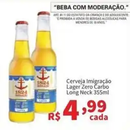 Macromix Atacado Cerveja Imigração Lager Zero Carbo Long Neck oferta