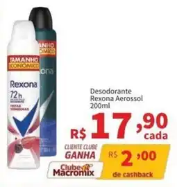 Macromix Atacado Desodorante rexona aerossol oferta