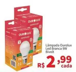 Macromix Atacado Lâmpada Ourolux Led Branca 9W Bivolt oferta