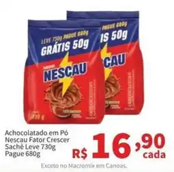 Macromix Atacado Achocolatado em Pó Nescau Fator Crescent oferta