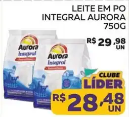 Lider Atacadista Leite em po integral aurora oferta