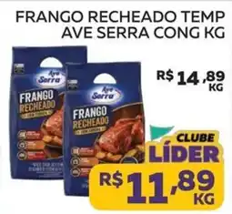 Lider Atacadista Frango recheado temp ave serra cong kg oferta