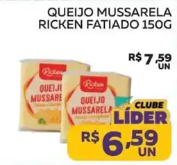 Lider Atacadista queijo mussarela ricken fatiado oferta