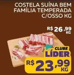 Lider Atacadista Costela suína bem família temperada c/ossos oferta