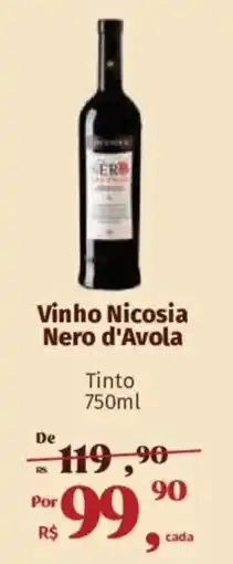 Supermercados Mateus Vinho Nicosia Nero d'Avola oferta