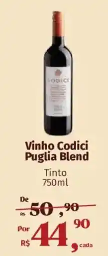 Supermercados Mateus Vinho Codici Puglia Blend oferta