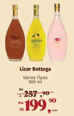 Supermercados Mateus Licor bottega vários tipos oferta