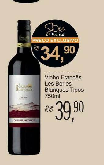 Festval Vinho Francês Les Bories Blanques Tipos oferta