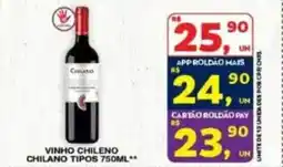 Roldão Vinho chileno chilano tipos oferta