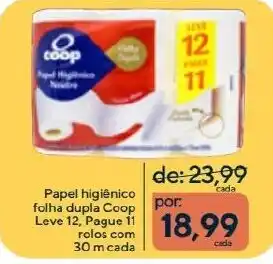 Papel higiênico folha dupla Coop