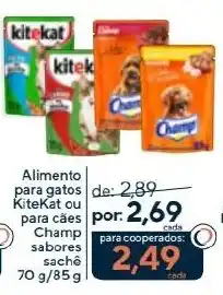 Coop Alimento para gatos KiteKat ou para cães Champ sabores oferta