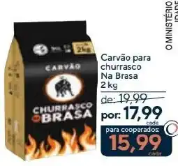 Coop carvão para churrasco na brasa oferta