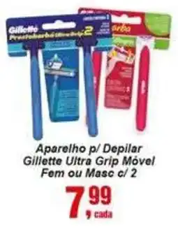 Negreiros Aparelho p/ Depilar Gillette Ultra Grip Móvel oferta
