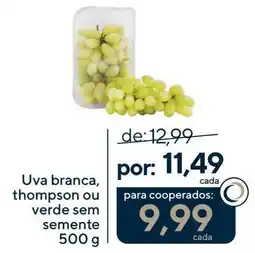 Coop Uva branca, thompson ou verde sem semente oferta