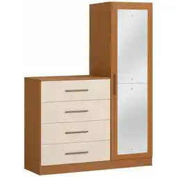 Benoit Cômoda Sapateira San Marino Reflex 1 Porta e 4 Gavetas com Espelho MDP 161 x 100 x 41cm oferta