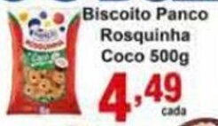 Rossi Supermercado Biscoito Panco Rosquinha Coco 500g oferta