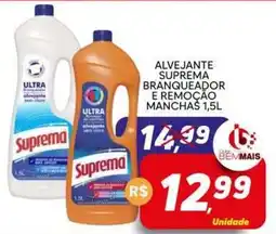 Supermercado Bem Barato Alvejante suprema branqueador e remoção manchas oferta