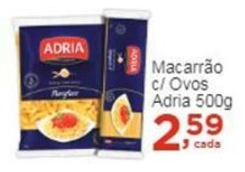Rossi Supermercado Macarrao c/ Ovos Adria 500g oferta