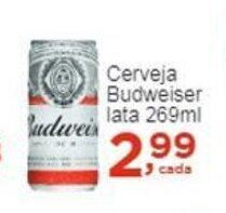 Rossi Supermercado Cerveja Budweiser lata 269ml oferta