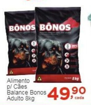 Rossi Supermercado Alimento p/ caes Balance Bonos Adulto 8kg oferta