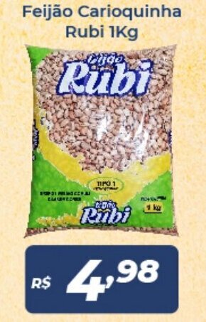 Atakarejo Feijao Carioquinha Rubi 1kg oferta