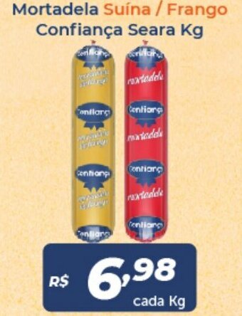 Atakarejo Mortadela Suina/ Frango confianca Seara 1kg oferta