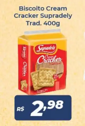 Atakarejo Biscoito Cream Cracker Supradely Tradicional 400g oferta