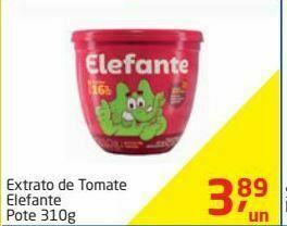 Tenda Atacado Extrato de tomate elefante pote 310g oferta