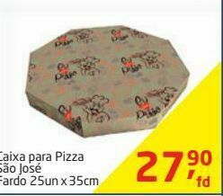 Tenda Atacado Caixa para pizza são josé fardo 25un x 35cm oferta