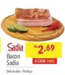 Supermercados Condor Bacon Sadia oferta