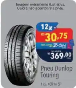 Supermercados Condor Pneu Dunlop Touring oferta