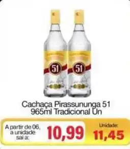 Spani Atacadista Cachaça Pirassununga 51 965ml Tradicional Un oferta
