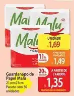 Atacadão Malu - guardanapo de papel oferta