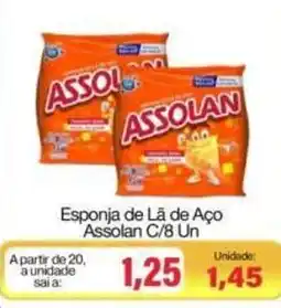 Spani Atacadista Esponja de Lã de Aço Assolan oferta