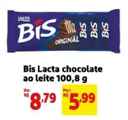 Mercado Extra Bis lacta chocolate ao leite oferta