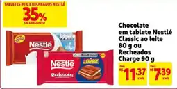 Mercado Extra Chocolate em tablete Nestlé Classic ao leite ou Recheados Charge oferta
