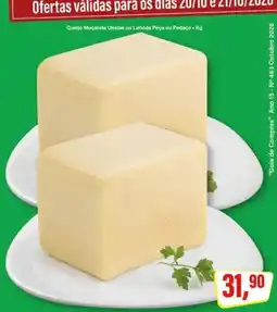 Rede Supermarket Queijo Muçarela Unalak ou Latvida Peça ou Pedaco oferta
