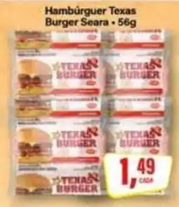 Rede Supermarket Hambúrguer texas burger seara oferta