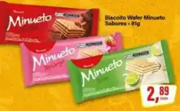 Rede Supermarket Biscoito wafer minueto sabores oferta