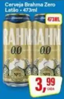 Rede Supermarket Cerveja Brahma Zero Latão oferta