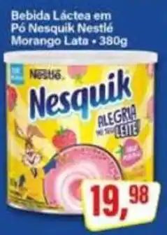 Rede Supermarket Bebida Láctea em Pó Nesquik Nestlé Morango Lata oferta