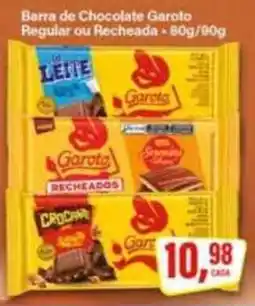 Rede Supermarket Barra de Chocolate Garoto Regular ou Recheada oferta