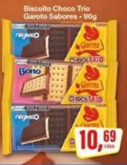 Rede Supermarket Biscoito Choco Trio Garoto Sabores oferta