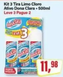 Rede Supermarket Kit 3 Tira Limo Cloro Ativo Dona Clara oferta