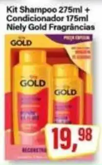 Rede Supermarket Kit Shampoo 275ml + Condicionador 175ml Niely Gold Fragrâncias oferta