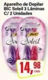 Rede Supermarket Aparelho de depilar bic soleil 3 lâminas oferta