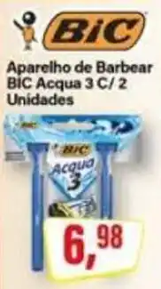 Rede Supermarket Aparelho de Barbear BIC Acqua 3 C/ 2 Unidades oferta