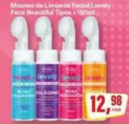 Rede Supermarket Mousse de Limpeza Facial Lovely Face Beautiful Tipos oferta