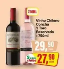 Rede Supermarket Vinho chileno concha y toro reservado oferta