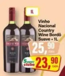 Rede Supermarket Vinho Nacional Country Wine Bordô Suave oferta